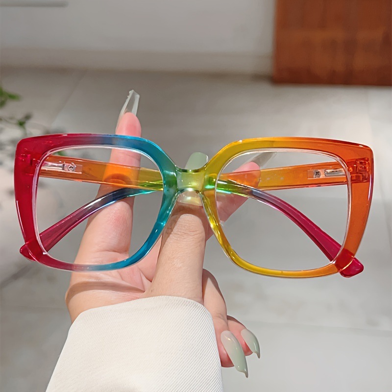 Lunettes carrées rétro pour femmes, Design de marque, colorées, Anti-lumière bleue, pour la décoration, usage quotidien, blocage de la lumière bleue