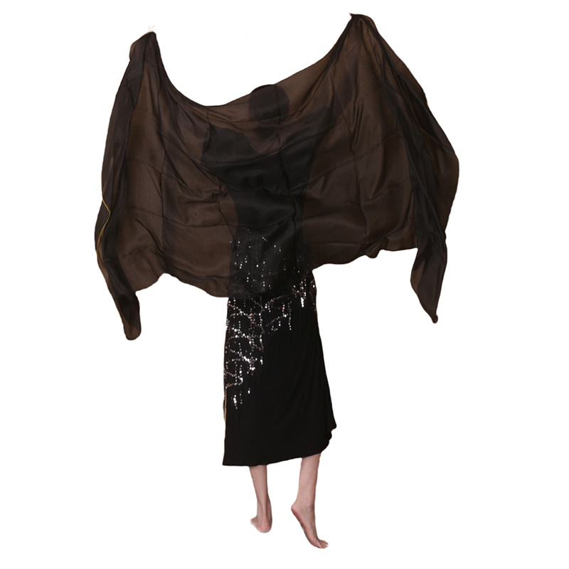 Voile de danse orientale en soie dégradé, châles en soie pour femmes, écharpe dégradée de 200cm, 250cm, 270cm pour performance de danse