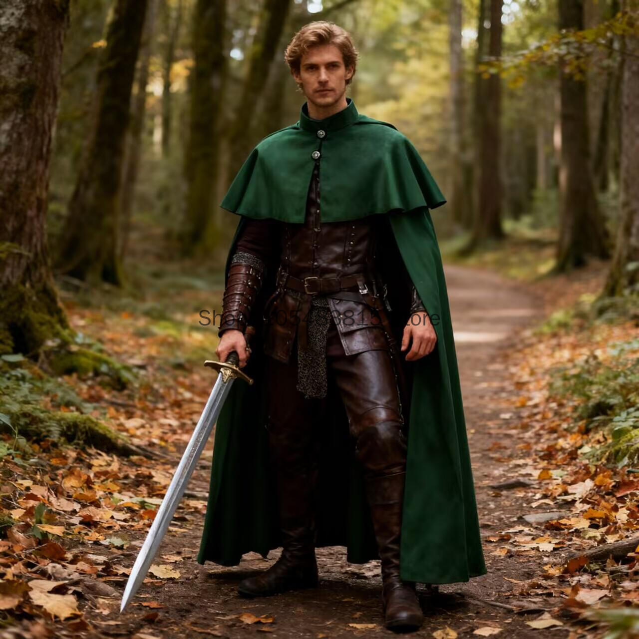 Cape de chevalier pour cosplay d'Halloween adulte, châle rétro à col montant, manteau de princesse Renaissance, étole de prêtre, robe de noble victorien