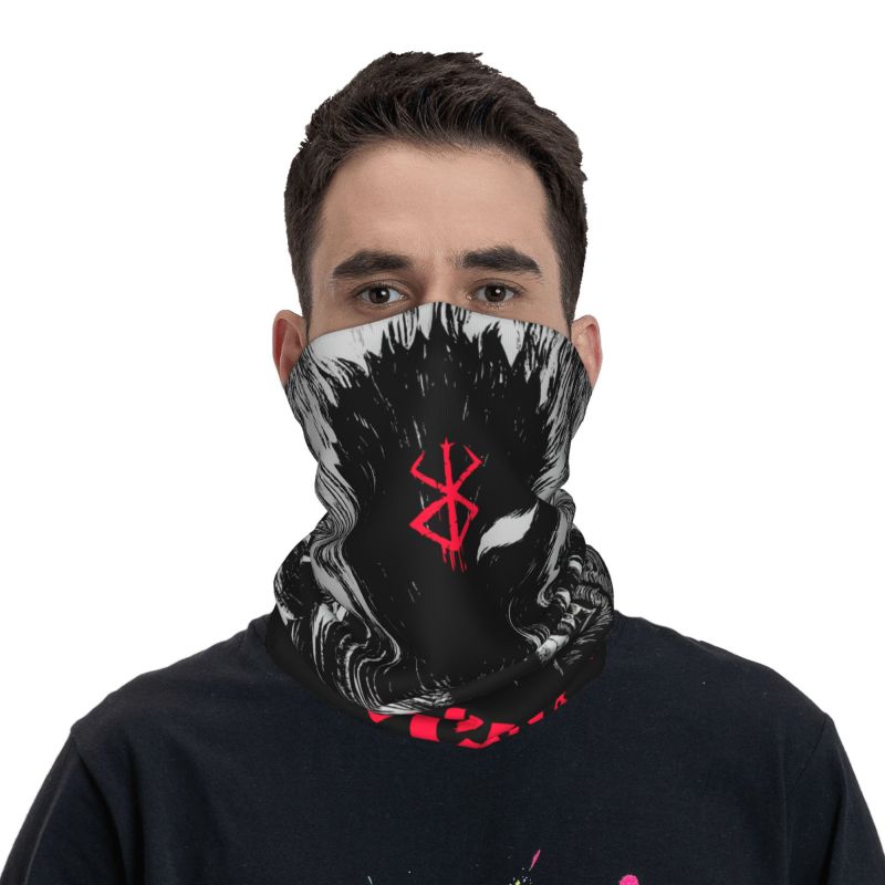 Bandana Anime Berserk, cache-cou, masque tubulaire, écharpe, bandeau de moto, cache-visage pour femmes et hommes, randonnée, camping