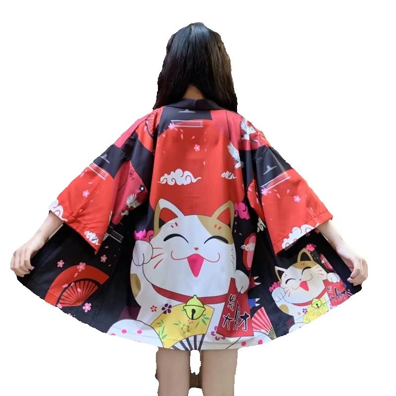 Kimono japonais Yukata pour femmes, vêtements asiatiques, chemise Cardigan samouraï, Anime, Streetwear Yukata Haori FF3257, 2021
