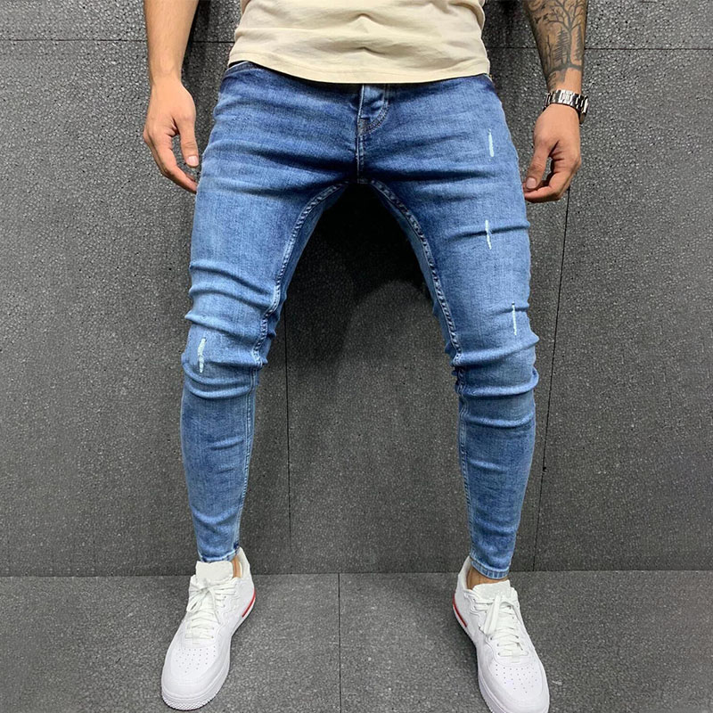 Jean skinny classique pour homme, pantalon en denim, bleu, noir, haute qualité, mode printemps et automne, 2023