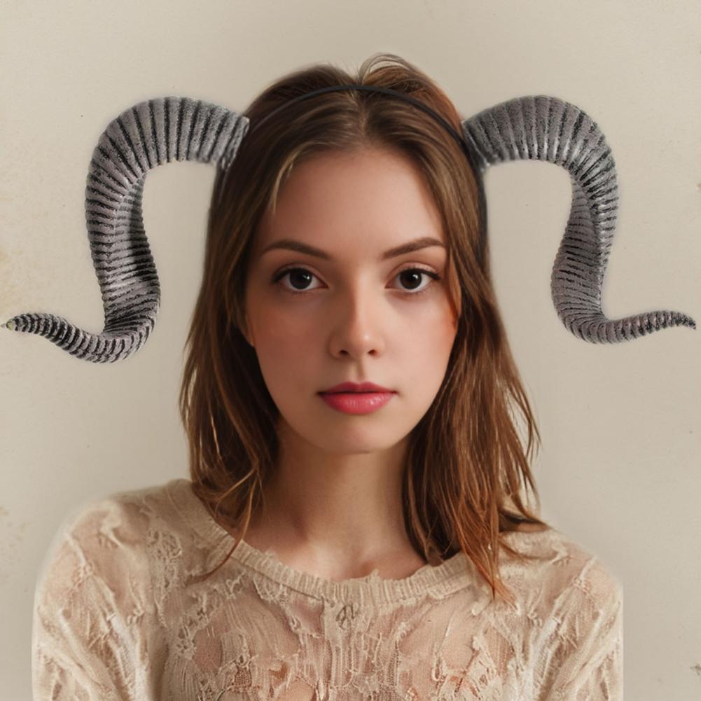 Bandeau en corne de chèvre, cornes du diable gothiques, cerceau pour cheveux, accessoires pour cheveux, pour fête d'halloween, événements de Cosplay