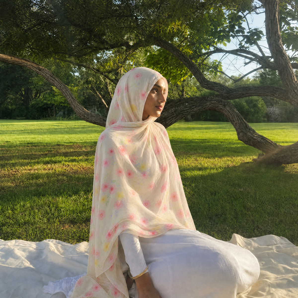Hijab en mousseline imprimé tendance, longs châles d'été respirants, foulard en mousseline pour femmes musulmanes, impression numérique, turban pour l'Aïd, 180*70cm