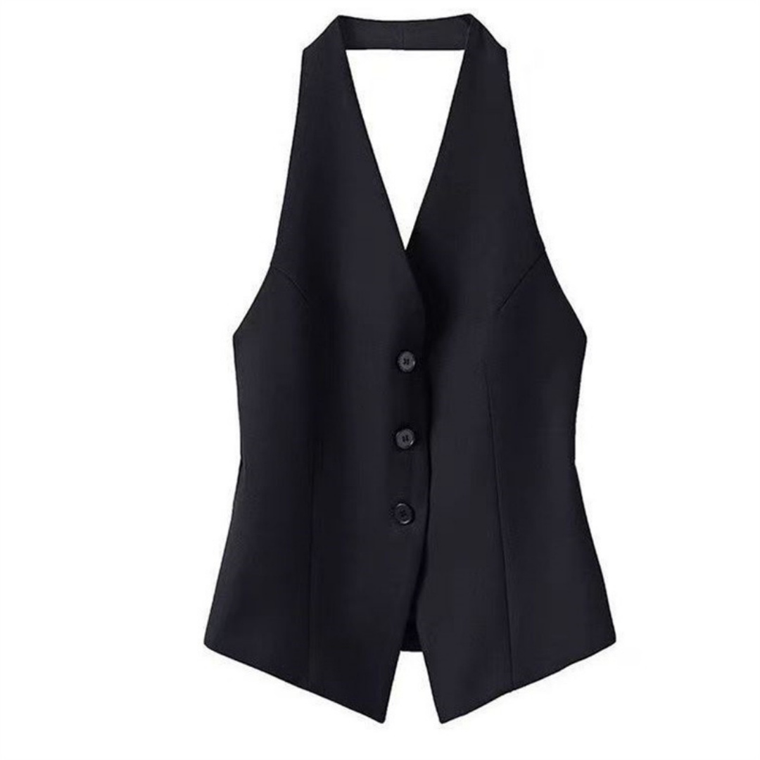 Gilet de mode pour femme, décontracté, sans manches, streetwear, élégant, coupe ajustée, gilet de costume, couleur unie, tendance, débardeur de bureau pour femme