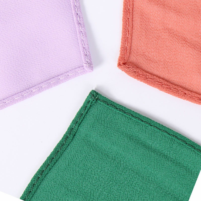 Foulard Hijab Musulman en Mousseline de Soie pour Femme, Châle de Qualité Supérieure, Solide, pour Document, Couvre-Chef, Voile Musulman