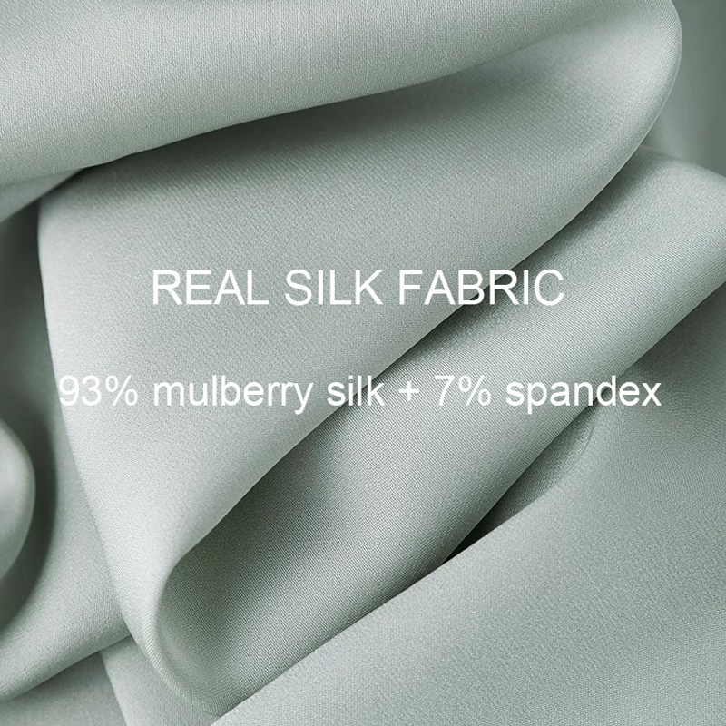 Chemisier en soie véritable pour femmes, haute qualité, hauts 93% soie de mûrier, col à nœud à lacets, Style OL, manches longues, chemises décontractées de luxe