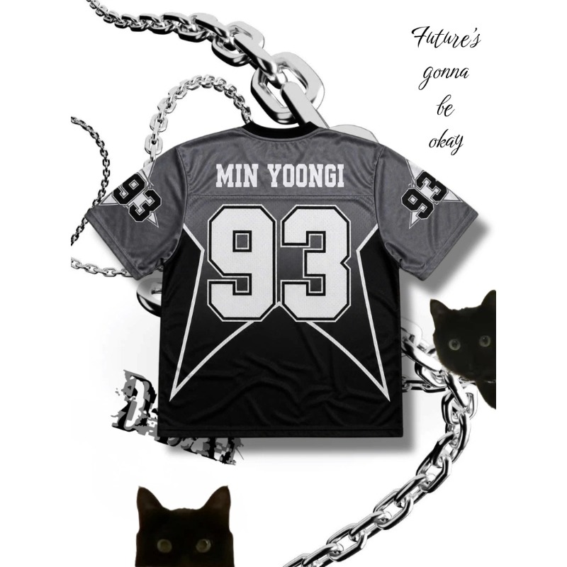 Été 2026 # Maillot de football en maille style vintage streetwear 93, à manches courtes, col en V, style hip-hop, mode sportive, style K-pop