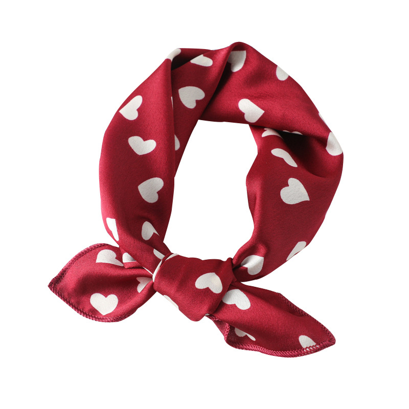 Écharpe en satin imitation soie pour femmes, foulard carré imprimé numérique, 50cm, à pois, à rayures, multi-styles, accessoire de mode
