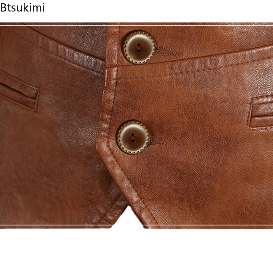Gilet en Cuir PU pour Homme, Style Coréen, Taille Plus, 7XL, à la Mode