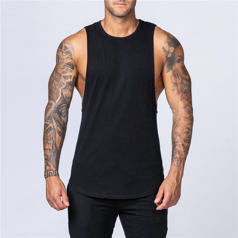 Débardeur en coton sans manches pour homme, décontracté, séchage rapide, pour la gym, le fitness, le basketball, la musculation et la course à pied