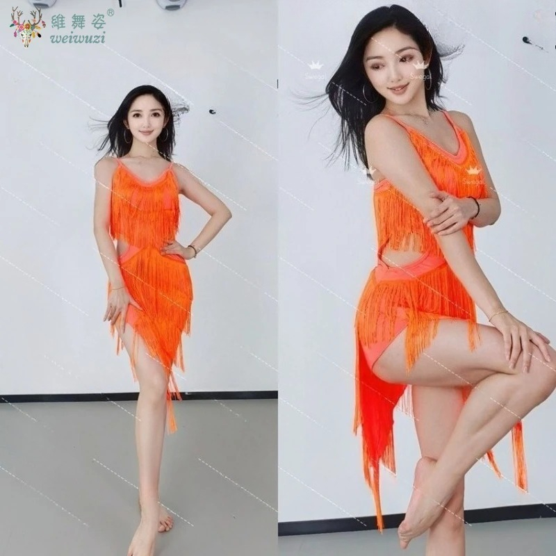 Tenue d'entraînement de danse du ventre élégante pour femmes, personnalisée, Sexy, épaules dénudées, haut à franges, jupe courte, ensemble Solo de tambour de danse orientale
