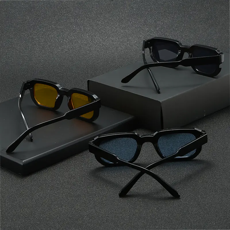 3 paires de lunettes de soleil carrées classiques, unisexes, adaptées aux vacances, aux fêtes, aux voyages, à la décoration et à d'autres occasions