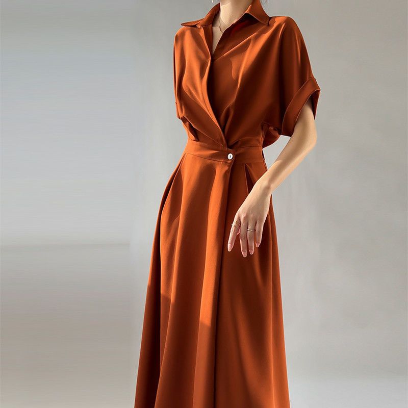 Robe longue fine et élégante pour femme, nouvelle collection été, style français haut de gamme, idéale pour le bureau, vêtements féminins