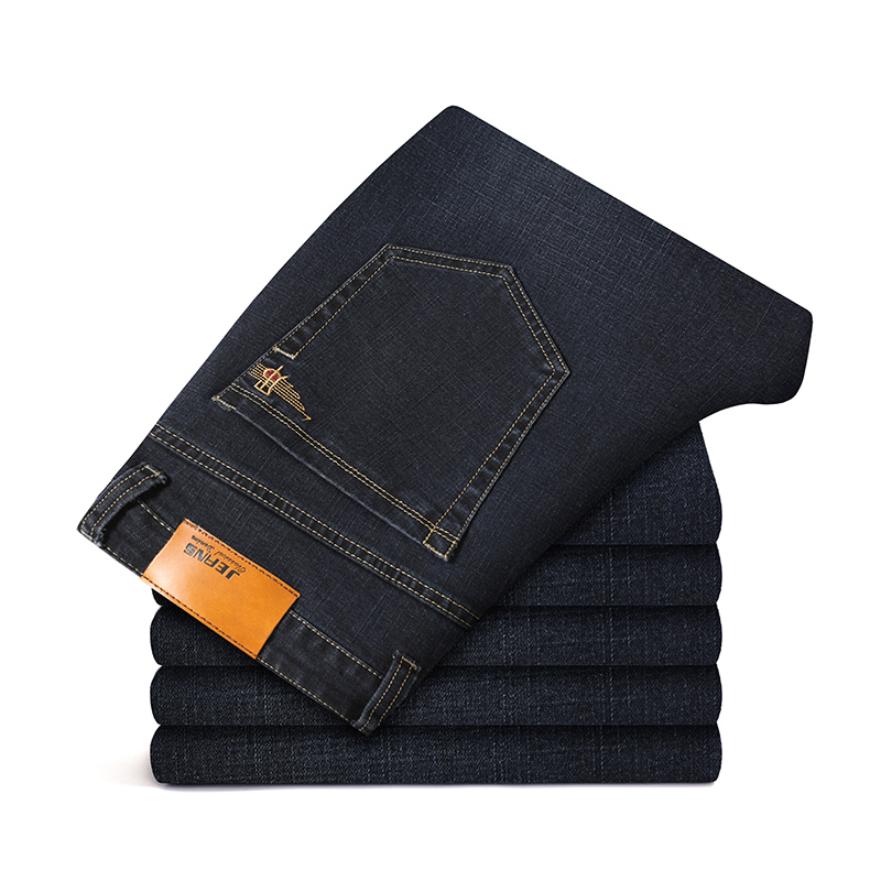 Grande taille 28-46 printemps automne classique pantalon d'affaires homme marque hommes mode jean décontracté droit élasticité Denim pantalon