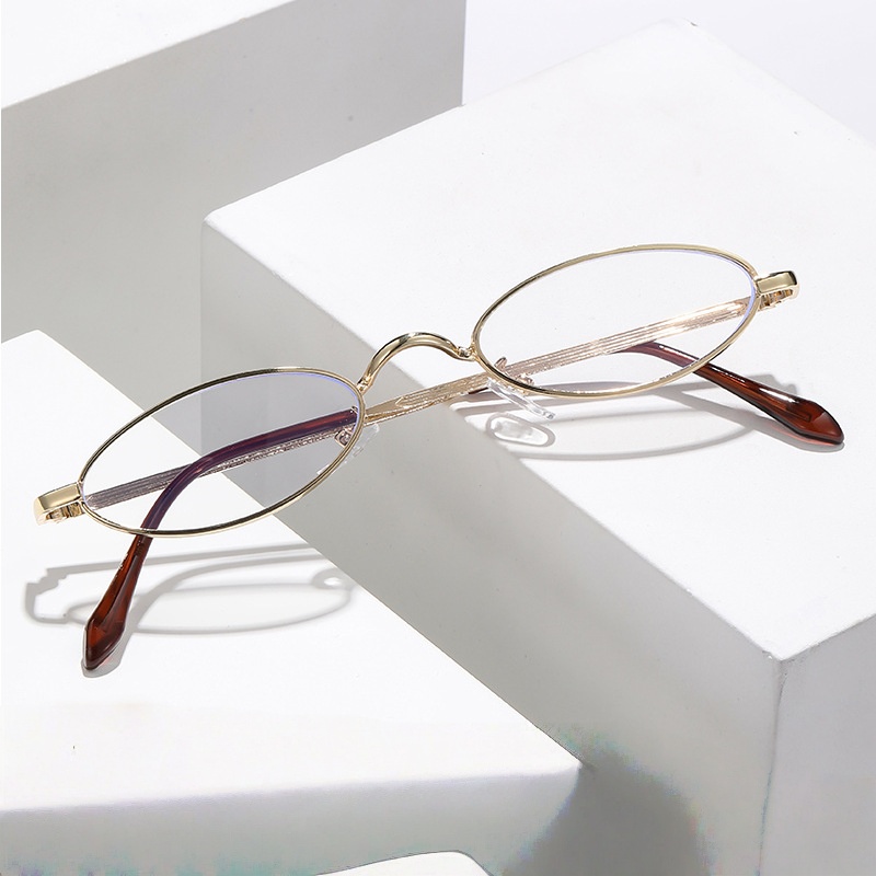 Montures de lunettes en métal ovales tendance pour hommes et femmes, lunettes de lecture personnalisées pour personnes d'âge moyen et âgées