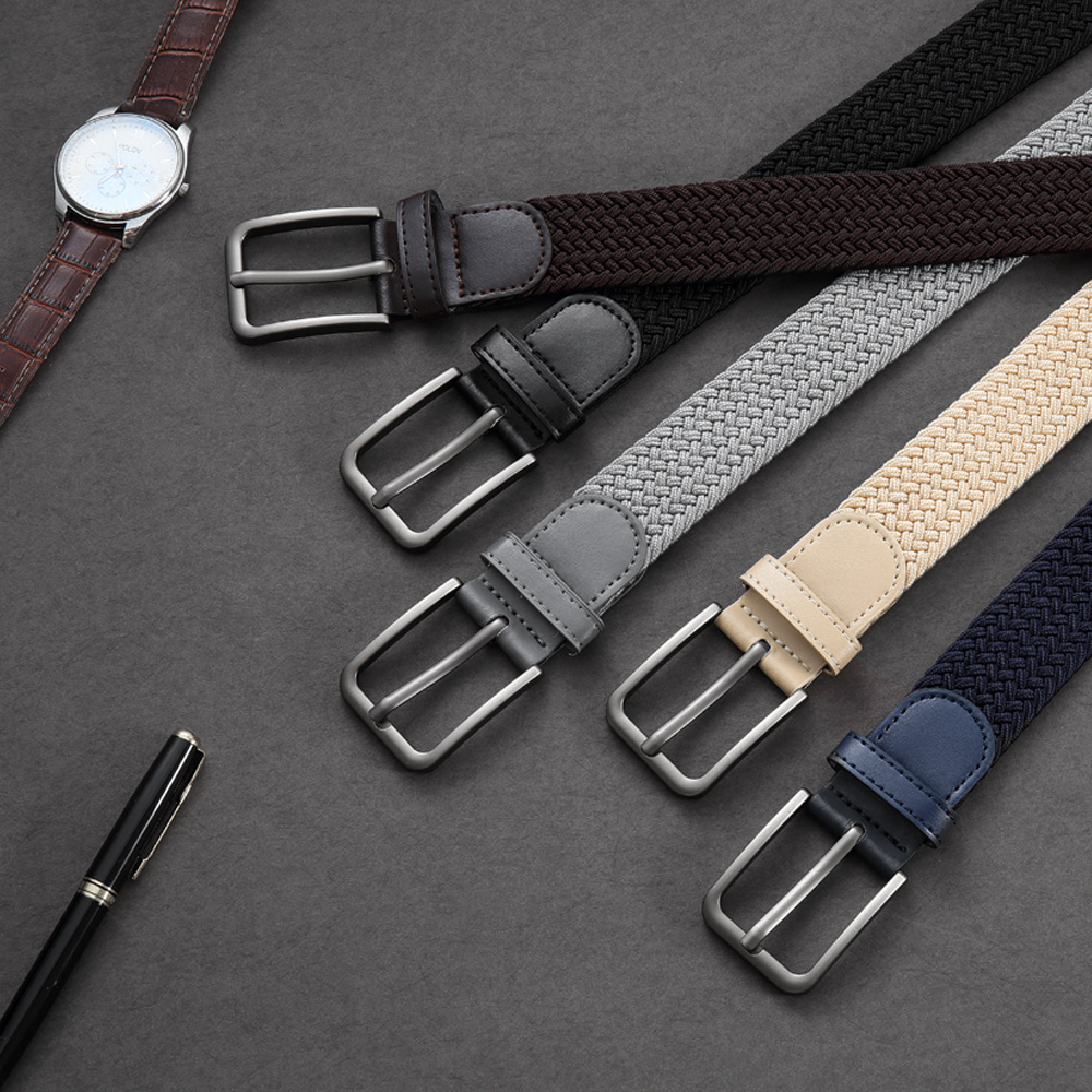 Ceinture élastique tressée pour hommes, à la mode, ceinture tactique tendance pour hommes, ceinture multifonctionnelle pour aventure en plein air