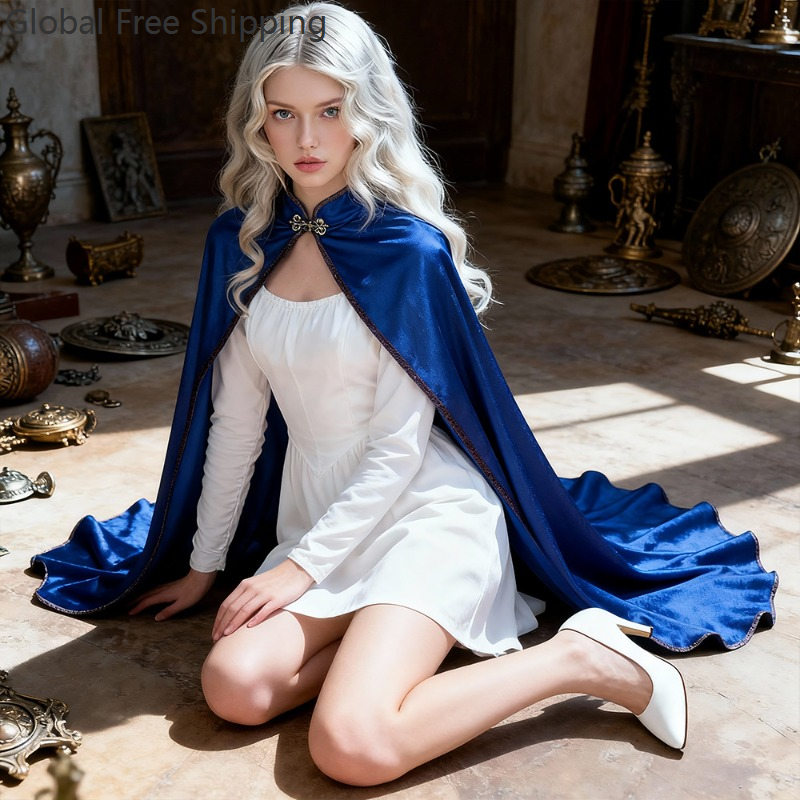 Cape, costume de roi, reine, princesse, femme, homme, Halloween, Renaissance, garniture dorée, velours, tenue de mariage, tenue médiévale, robe de mariée, filles