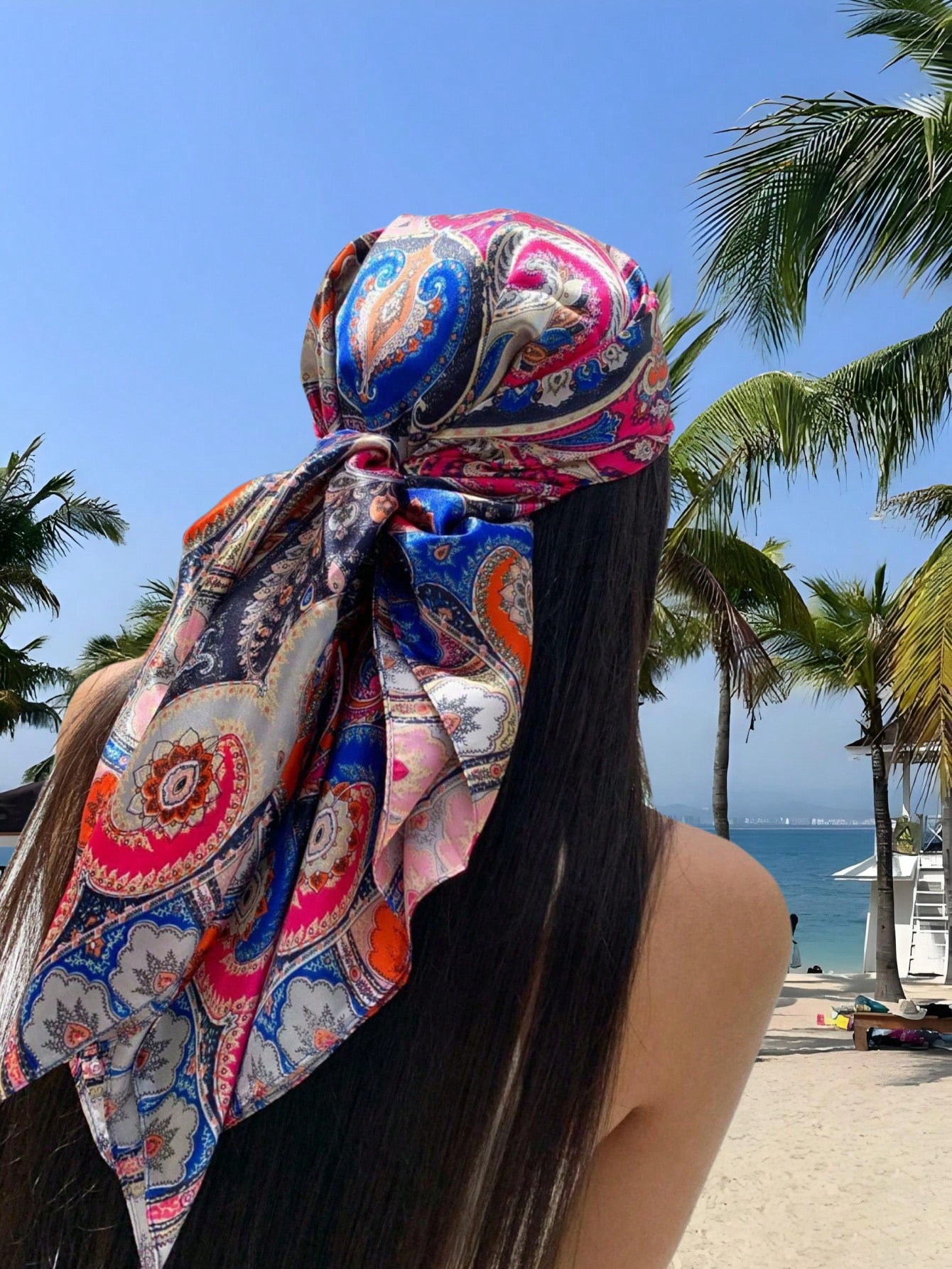 Foulard carré en Satin pour femmes, Hijab Paisley élégant, foulard en soie imprimé, châle, bandeau, poignée, accessoires pour cheveux, Bandana, 2025