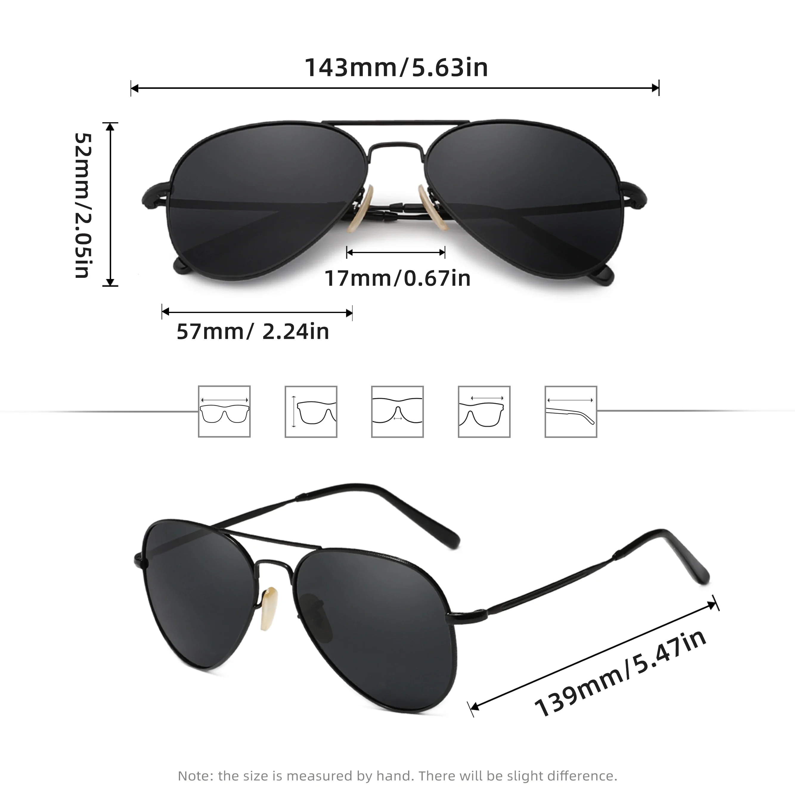 Lunettes de soleil polarisées UV400 pour hommes et femmes, style rétro, pour l'été, la conduite et les voyages