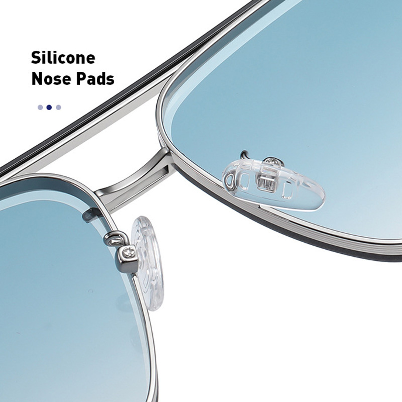 Nouvelles lunettes De Soleil dégradées pour hommes mode métal grand cadre lunettes De Soleil marque Design luxe Lunette De Soleil Homme