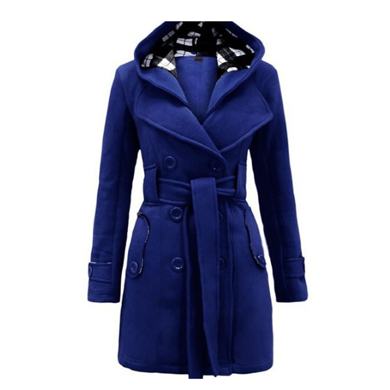 Manteau en laine pour femme, veste polaire chaude avec ceintures, Double boutonnage, couleur unie, décontractée, Vintage, Slim, hiver 2022