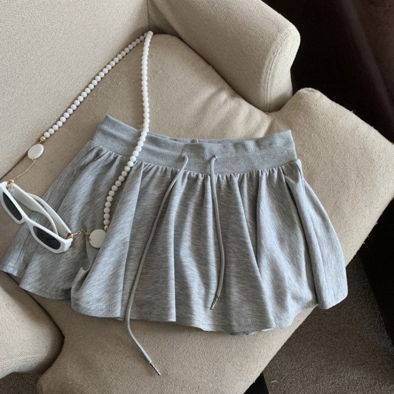 Femmes Mini jupes coréen blanc plissé à volants taille haute mince a-ligne jupe Fitness Tennis doublure Anti-vide jupes de course