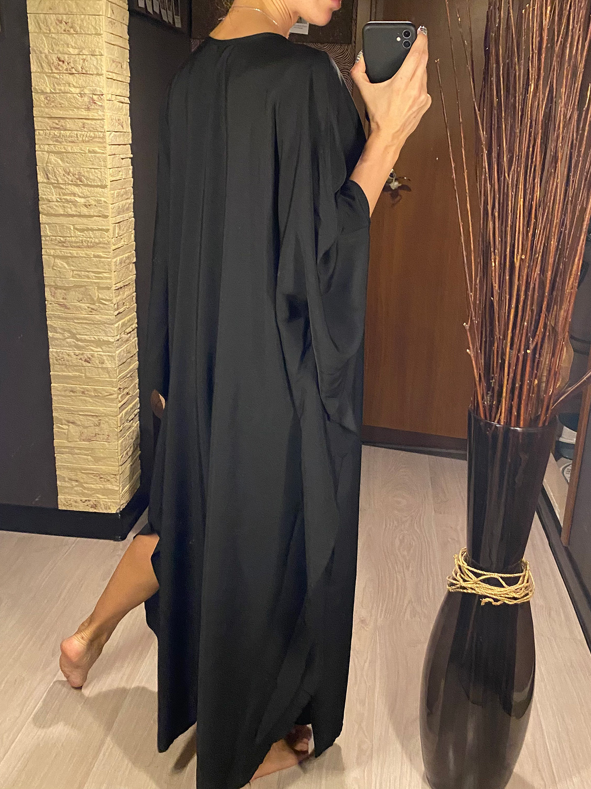 Déesse grecque robe longue manches chauve-souris tunique plage couvrir couverture robe de plage vêtements de plage caftan Maxi robe V4427