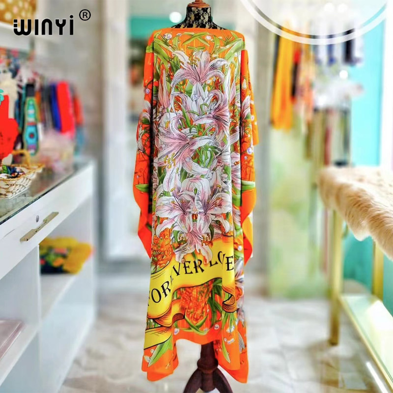 WINYI-Robe de soirée surdimensionnée pour femmes, tenue de plage, style africain, sexy, dubaï, abaya