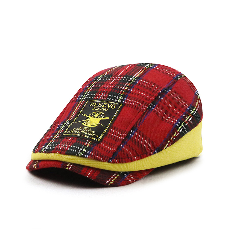 Chapeau de bérets décontractés pour hommes et femmes, visières brodées en coton lavé, casquettes à visière solide, casquettes plates à chevrons, nouveaux avantages