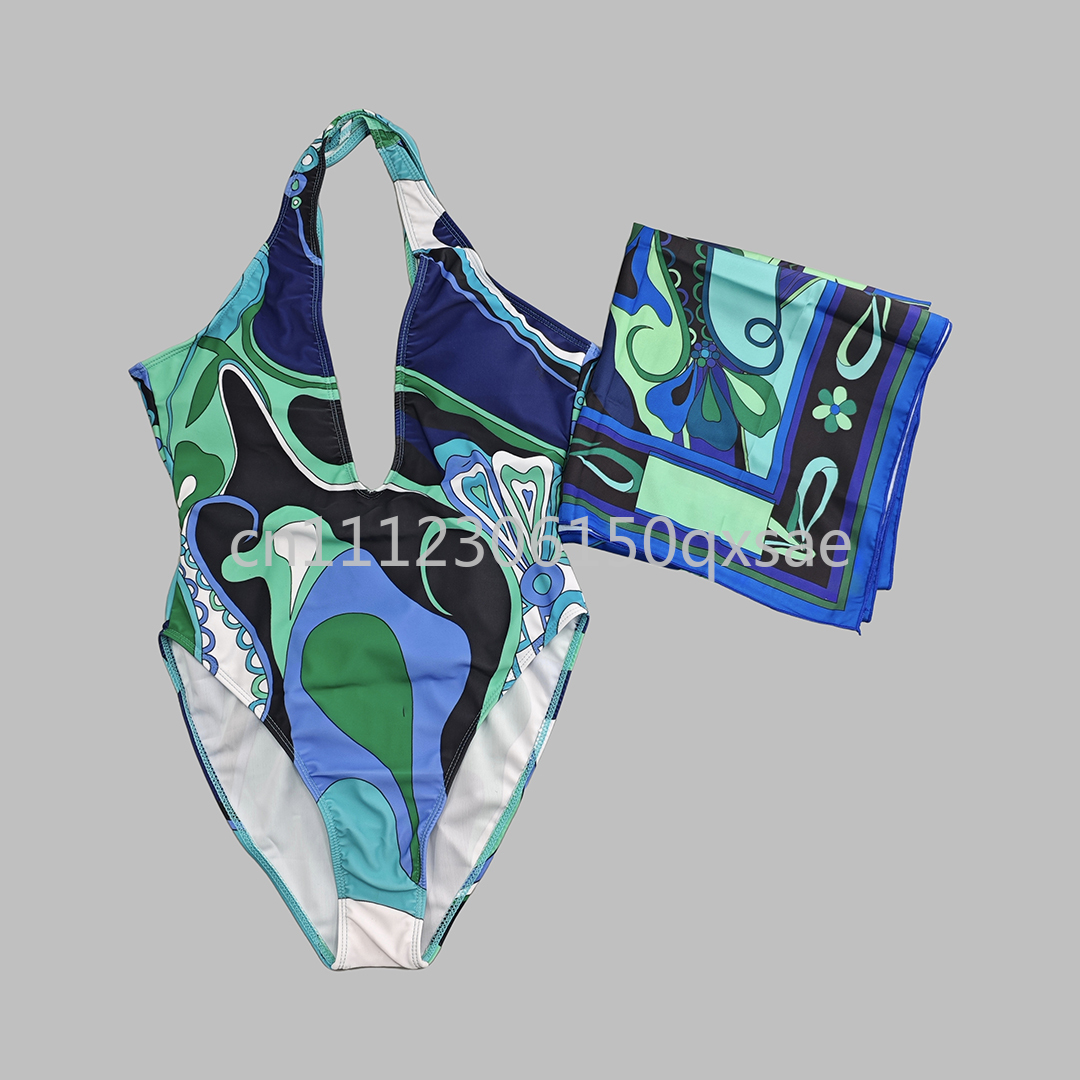 Maillots de bain classiques pour femmes avec foulard bandeau et logo signature, ensembles de bikinis sexy, tenues de plage