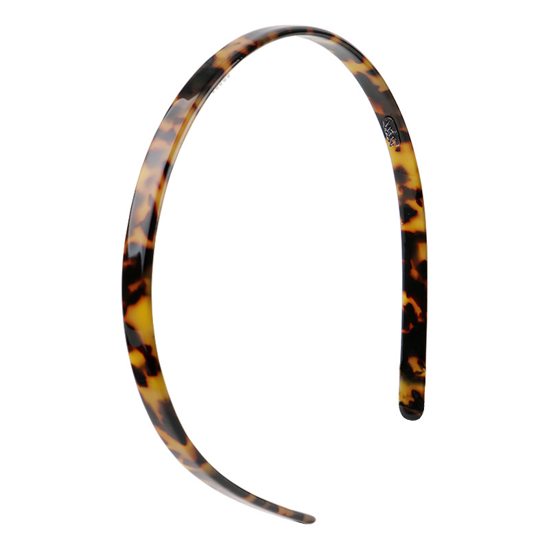 Serre-têtes en acétate écaille de tortue pour femmes, bandeaux fins en résine, accessoires capillaires vintage écaille de tortue, serre-tête tendance