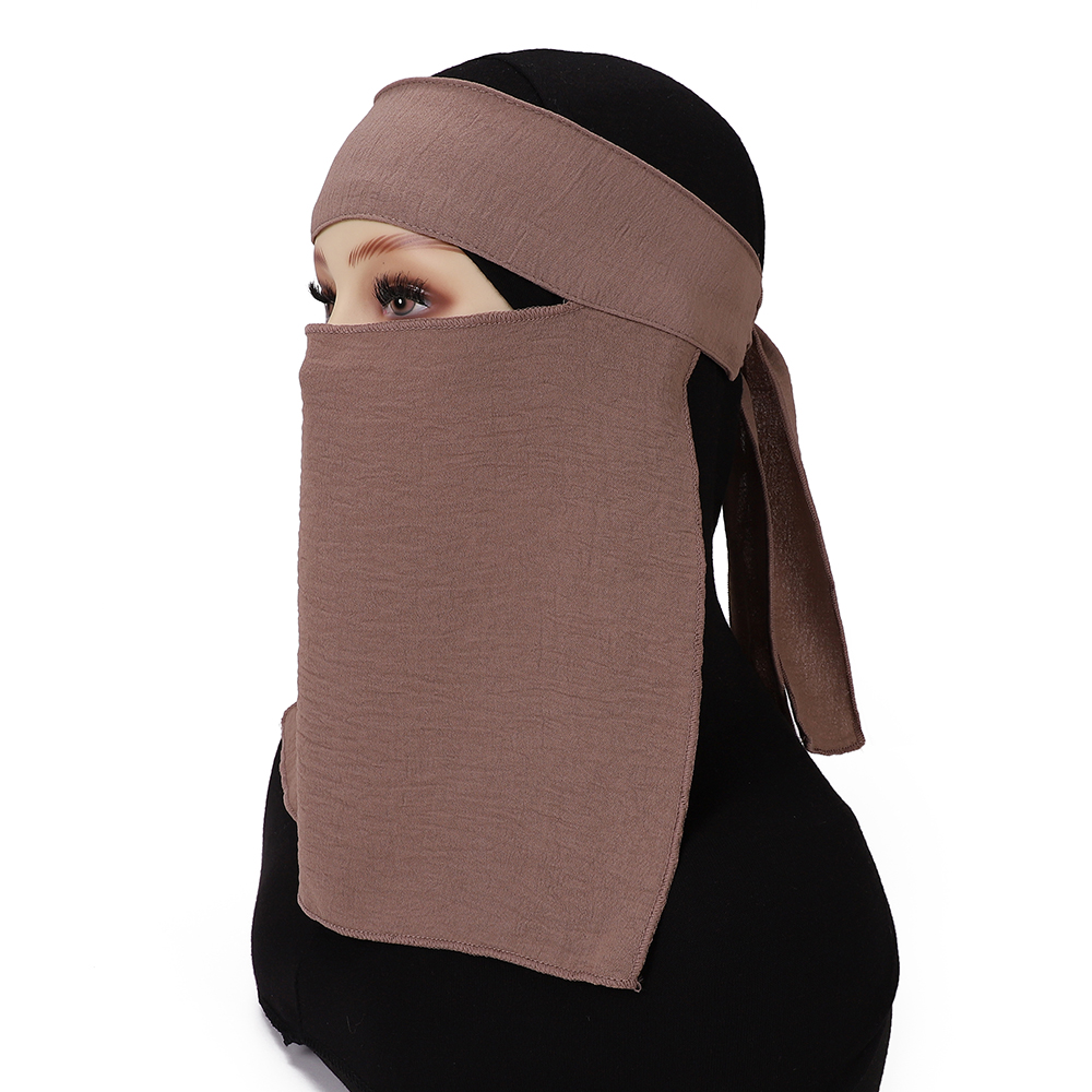 Niqab court pincement oeil respirant Nida Eid Ramadan gros femmes musulmanes Hijab saoudien visage couverture voile Niqab