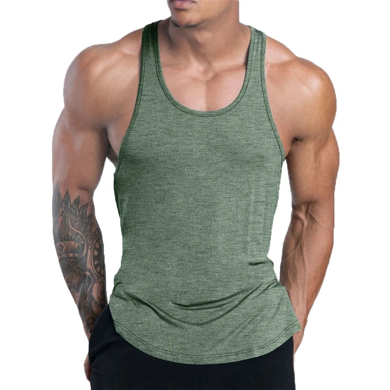NOUVEAU Débardeur de fitness pour hommes, maillot de corps d'entraînement estival, débardeur de basketball pour hommes, respirant, à séchage rapide, débardeur décontracté pour hommes, veste de sport.