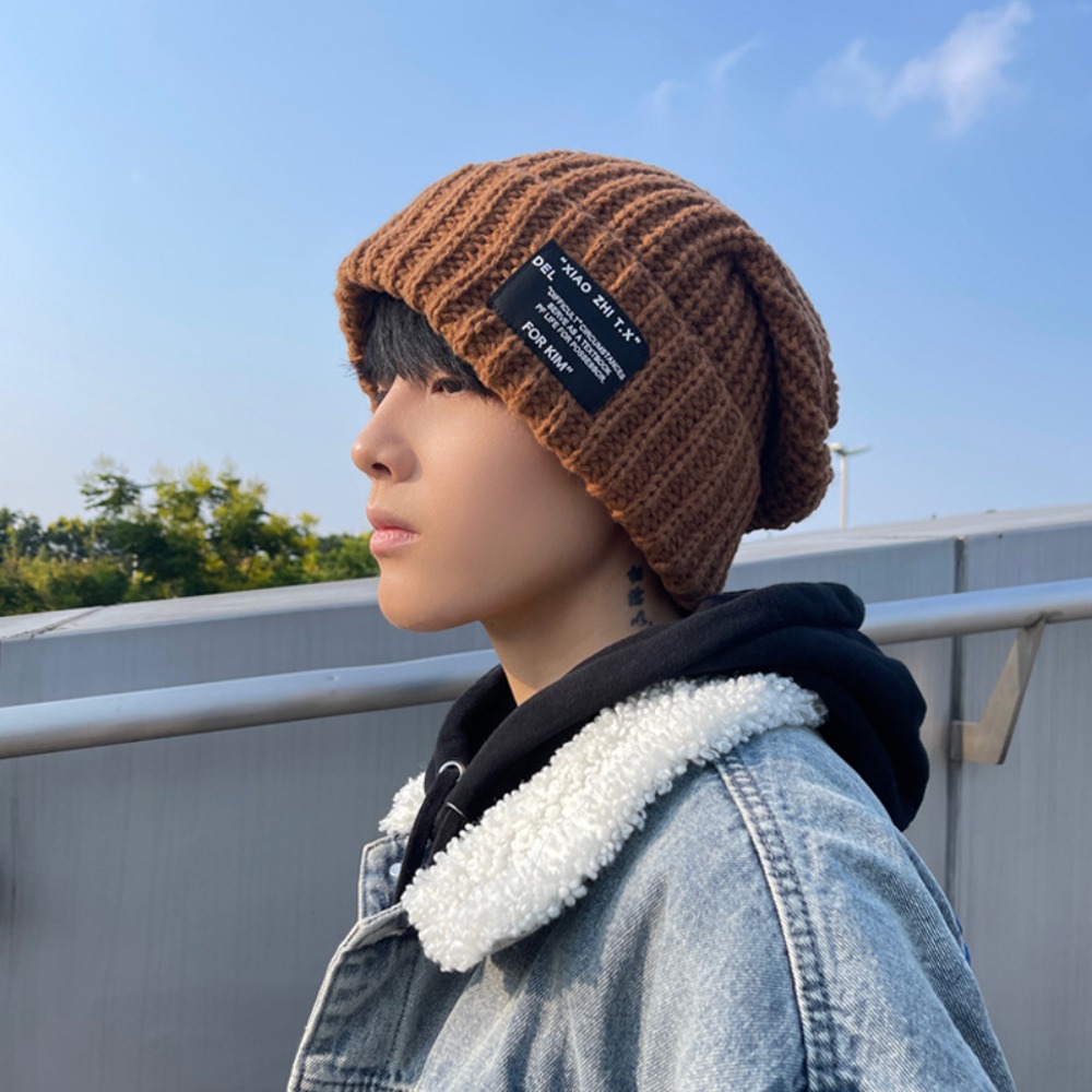 Mode hiver chaud tricot casquette couleur unie doux laine chapeau décontracté Ski chapeaux femmes hommes