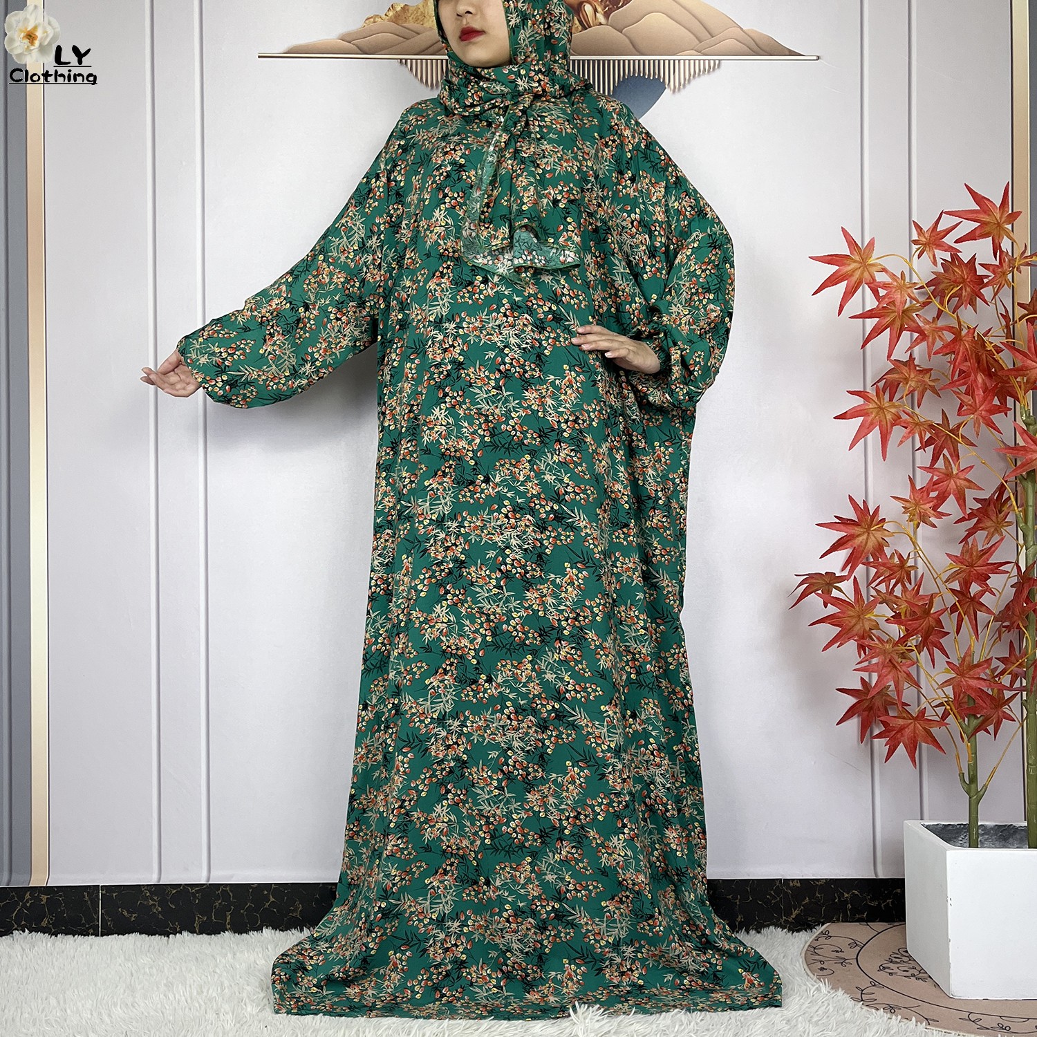 Nouveau vêtement de prière musulman du Ramadan Abayas de dame dubaï turquie moyen-orient Femme Robe Abaya africain coton vêtements islamiques en vrac