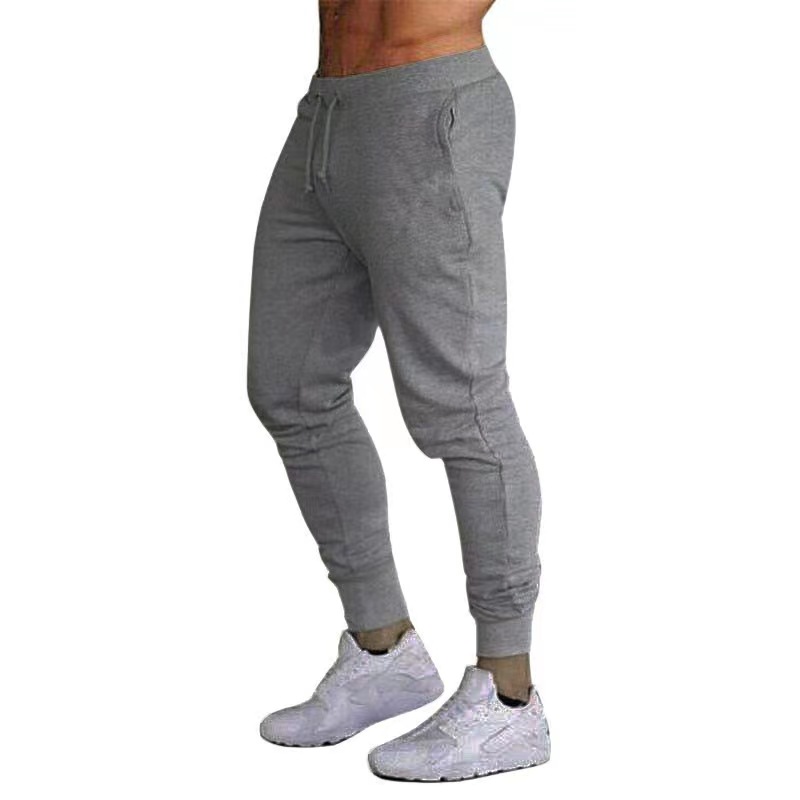 Pantalons décontractés pour hommes, pantalons de survêtement fins de sport de printemps et d'automne, pantalons de sport de couleur unie à la mode pour course et jogging pour hommes