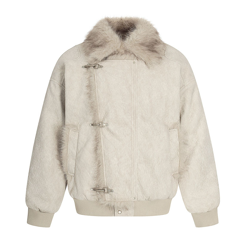 Hiver Vintage Hip Hop vestes chaudes manteaux col de fourrure thermique Parka décontracté manteaux pour homme coupe-vent