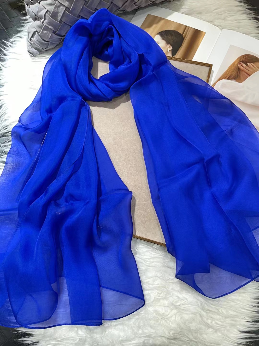 [BYSIFA] longue conception grande écharpe Cape mode soie naturelle longues écharpes imprimé printemps automne thermique violet soie écharpe châle