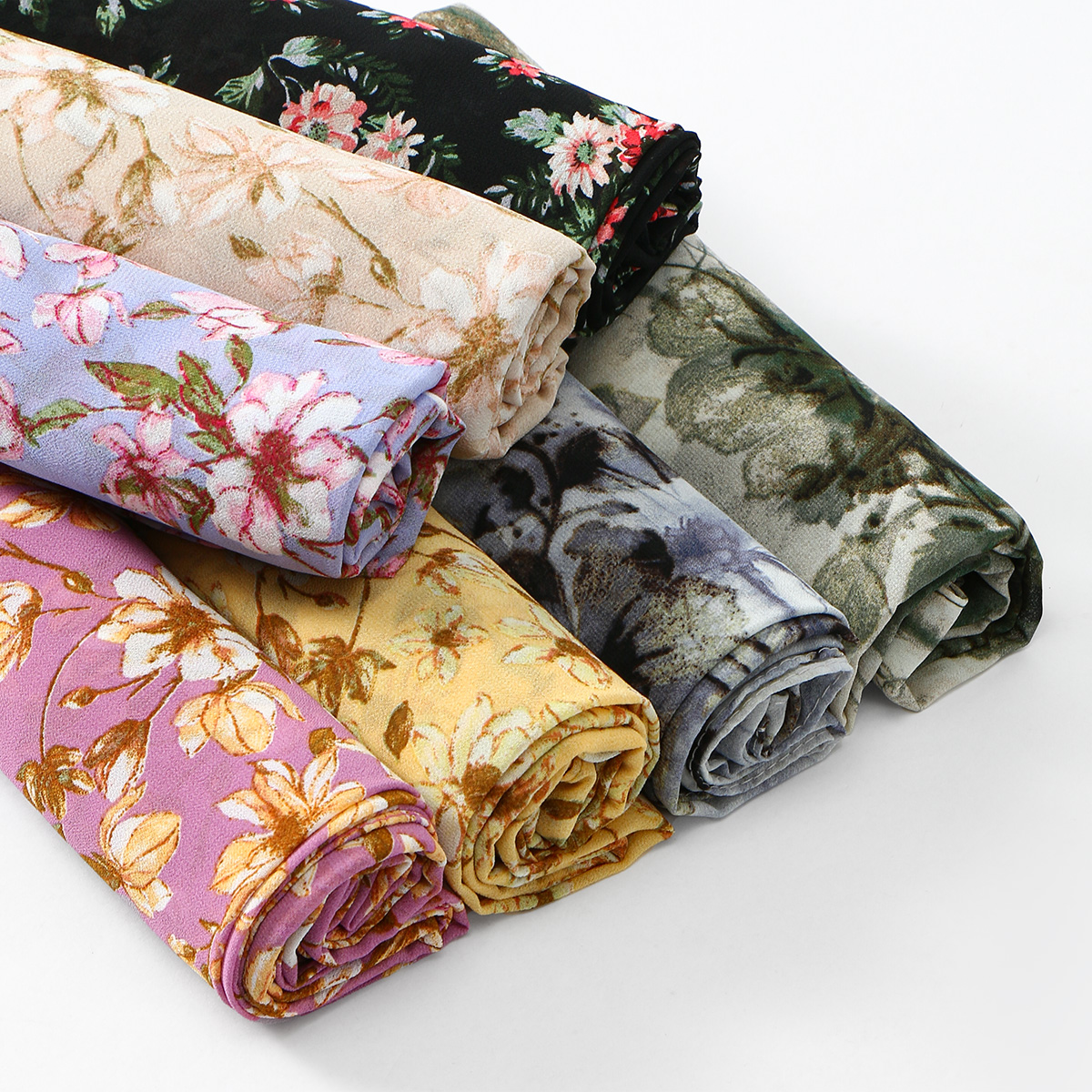 Châles en mousseline imprimés de fleurs, foulard pour femmes musulmanes, Hijab, foulard élégant, long et doux, écharpes enveloppantes, Ramadan, 180x70cm