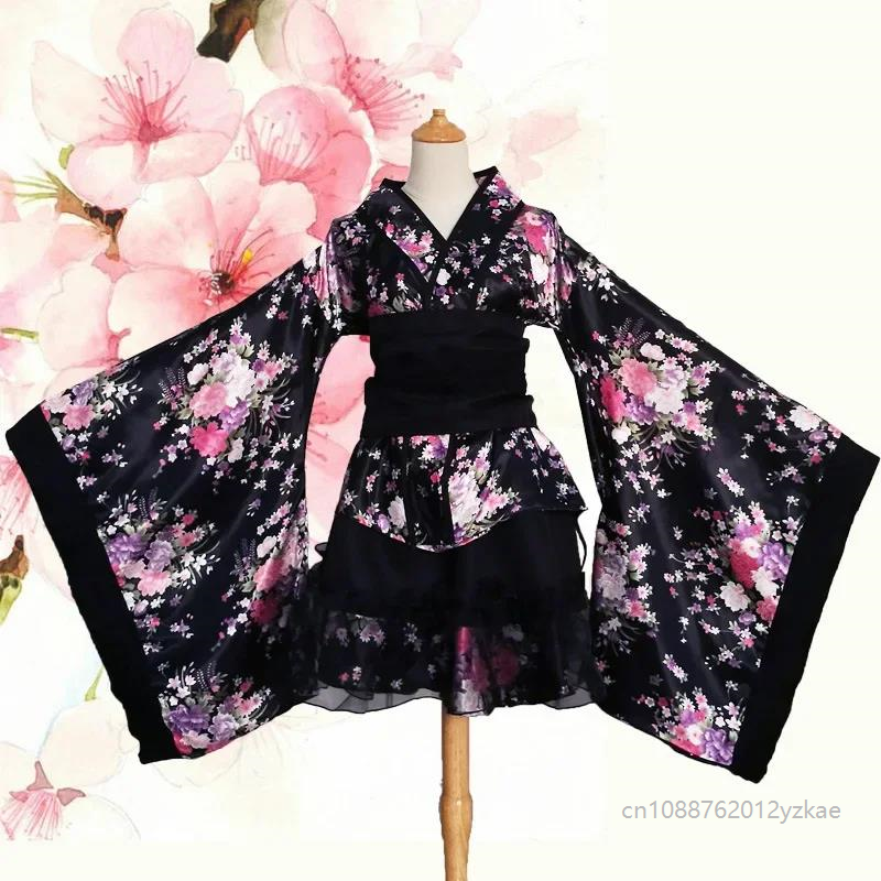 Robe Kimono Sexy Style Japonais pour Filles, Robe de Demoiselle Lolita pour Femmes, Yukata de Soirée, Costumes de Danse Anime Japonais, Tenues pour Femmes