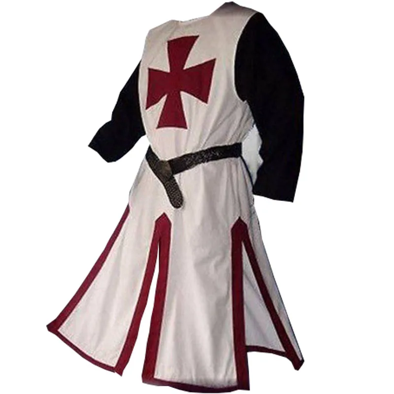 Crusader – Costume pour hommes adultes, gilet, tunique, guerrier, chevalier d'halloween, tenue Chiainmail pour hommes adultes, chemise, Tabard, pardessus
