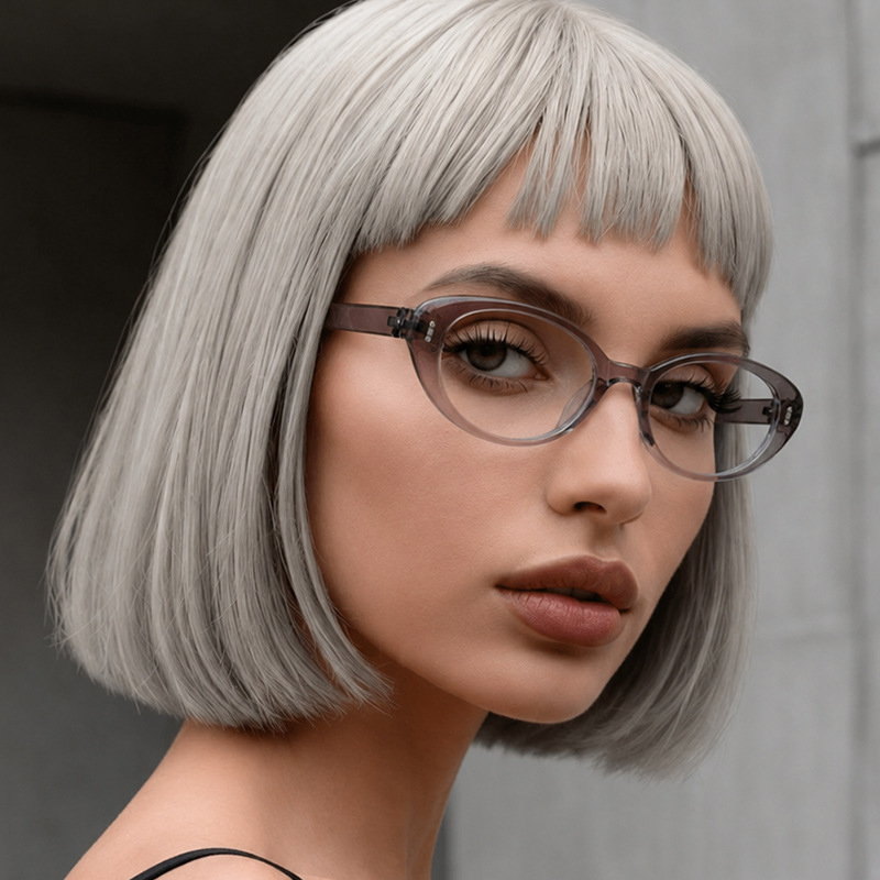 Montures de lunettes ovales tendance européennes et américaines pour femmes, pour un usage quotidien, avec fonction anti-lumière bleue