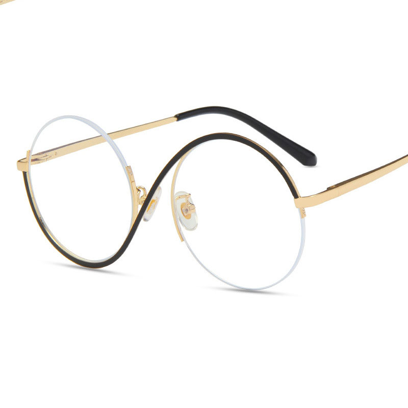 Monture de lunettes en métal en forme de S pour hommes et femmes, lunettes drôles, jante complète, lunettes de printemps, lunettes optiques, mode féminine