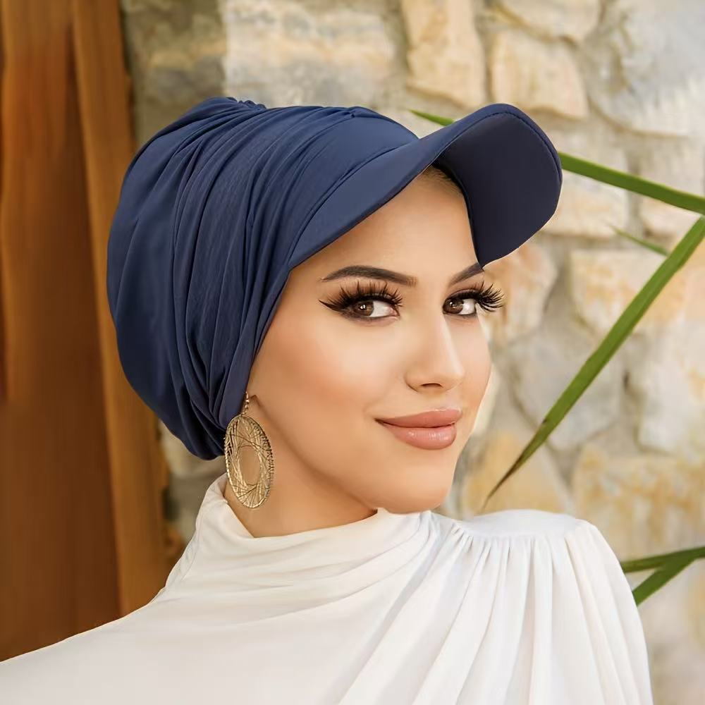 2025 mode femmes visière Bandana bandeau bord casquette pré-attaché crème solaire Turban casquettes de Baseball foulard Hijab femme chapeau d'extérieur