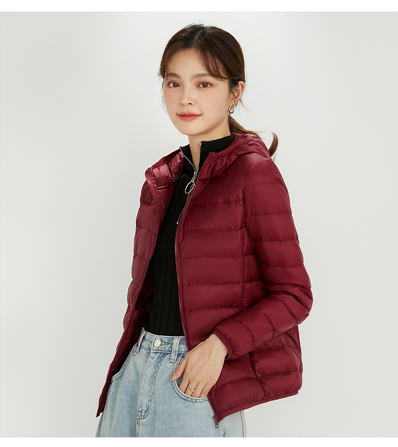 Doudoune à capuche ultralégère pour femme, manteau chaud, parka femme, vêtements d'extérieur portables, coupe-vent matelassé, hiver