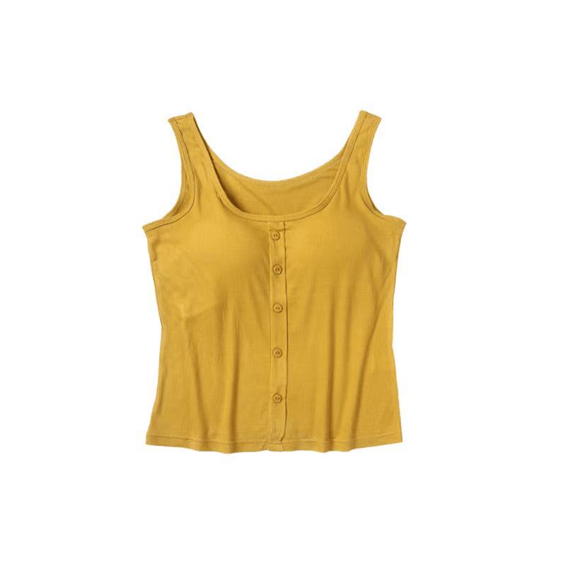 M-3XL pour 35-75kg grande taille femmes débardeurs avec tasse pour femmes doux Modal large épaule gilet sans manches avec coussin de poitrine fixe