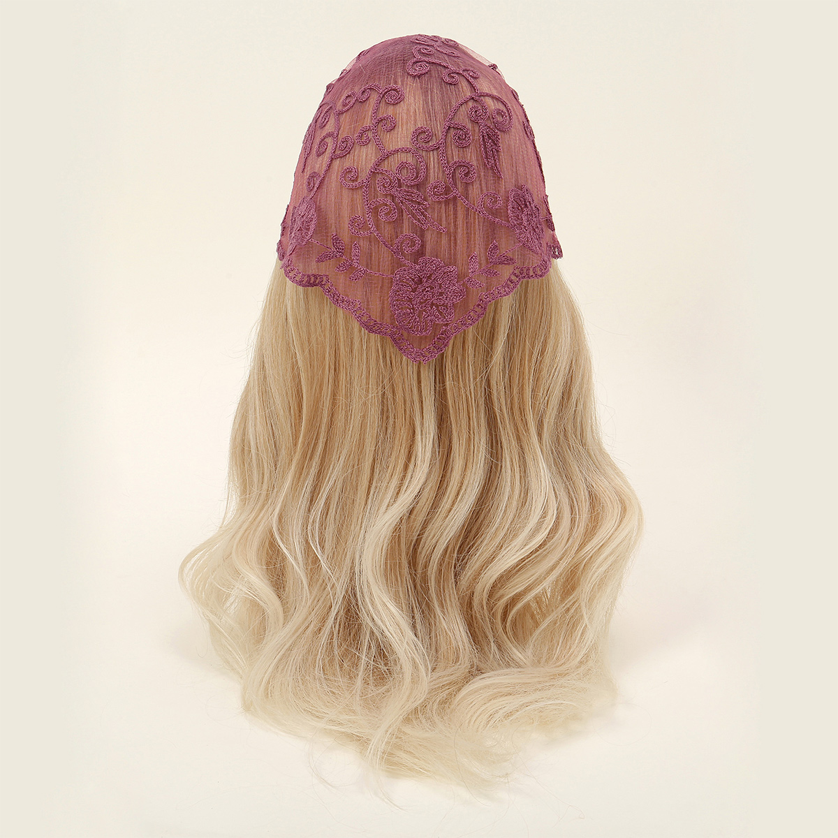 Foulard triangle en dentelle creuse pour femme, foulard rond pour femme, bandeau pour cheveux, bandana pour fille, écharpe de sauna, bandeau pour poignet de bureau