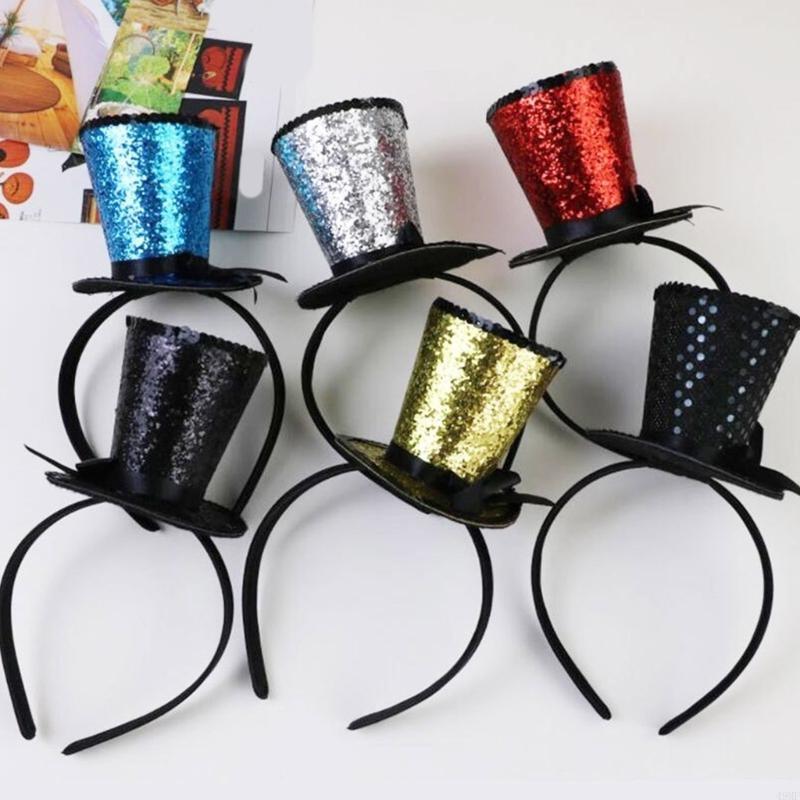 49mf voile haut chapeau fascinateurs Hair Hoop Tea Hat pour filles enfants vintage Pillbox Hat à thé Fascinateurs
