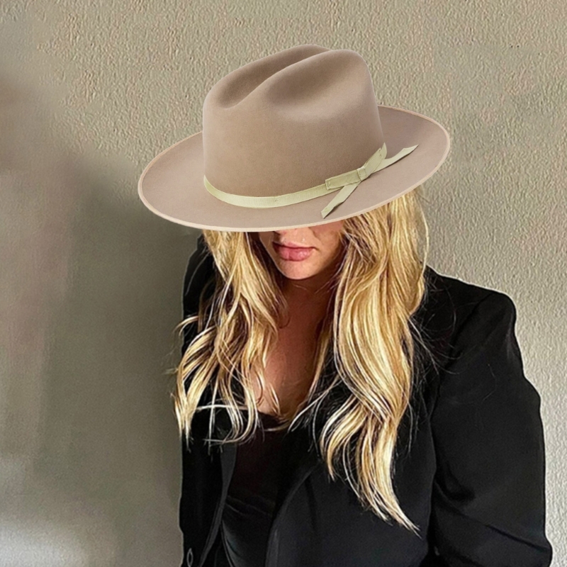 Chapeaux de Cowboy unisexes pour hommes et femmes, Zones de laine, Accessoires photo, Western, Vêtements de sauna